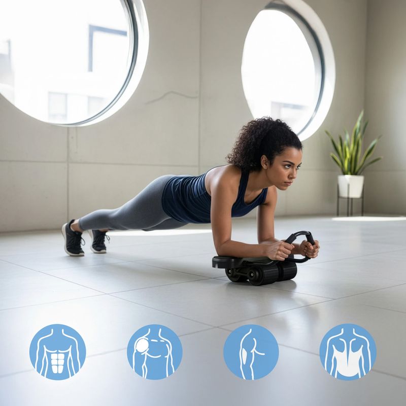 Ruota automatica per esercizi addominali con supporto e display HMS KA40 black 12