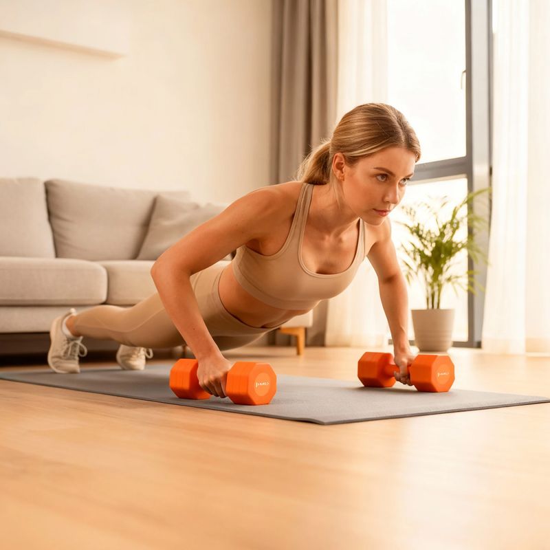 Manubri regolabili HMS HL03 2 x 2,5 kg orange 9