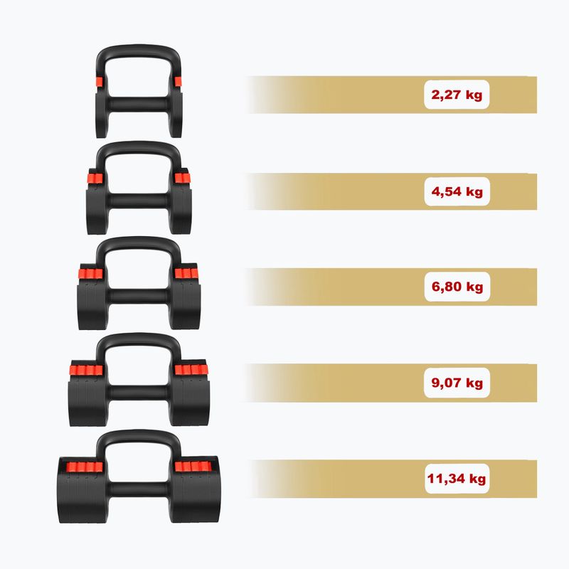 Manubrio regolabile HMS HL05 3w1 11,34 kg kg black/red 4