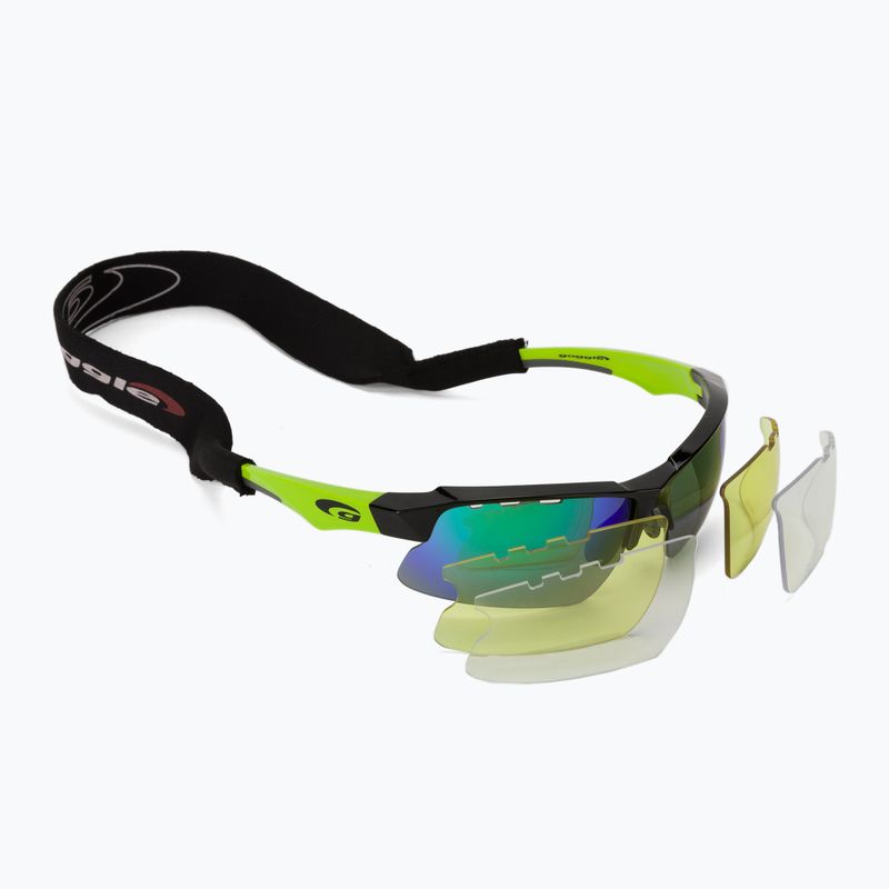 Occhiali da sole GOG Faun 2021 nero/verde/verde policromatico