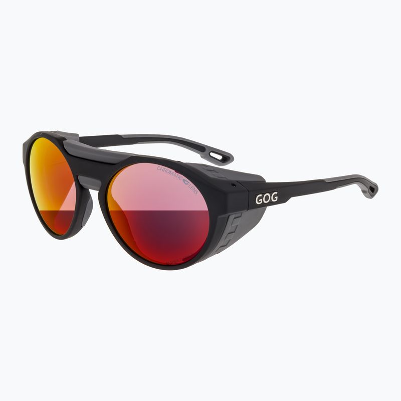 Occhiali da sole GOG Manaslu nero opaco/grigio/rosso policromatico 6