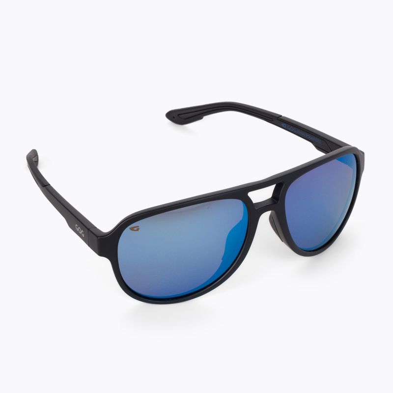 Occhiali da sole GOG Hardy nero opaco/blu/policromatico bianco/blu
