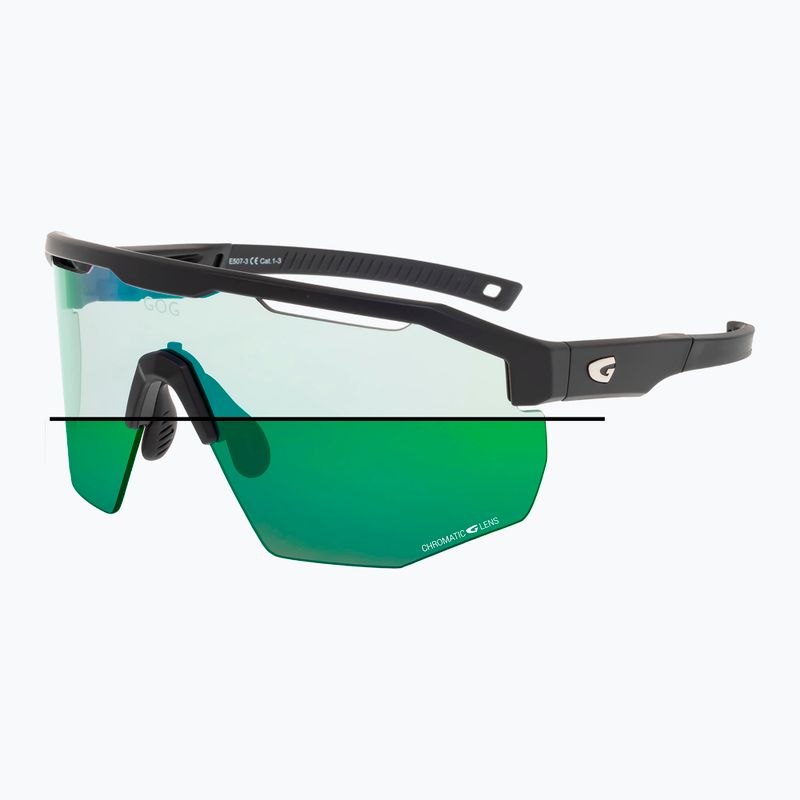 Occhiali da sole GOG Argo C nero opaco/verde policromatico 8