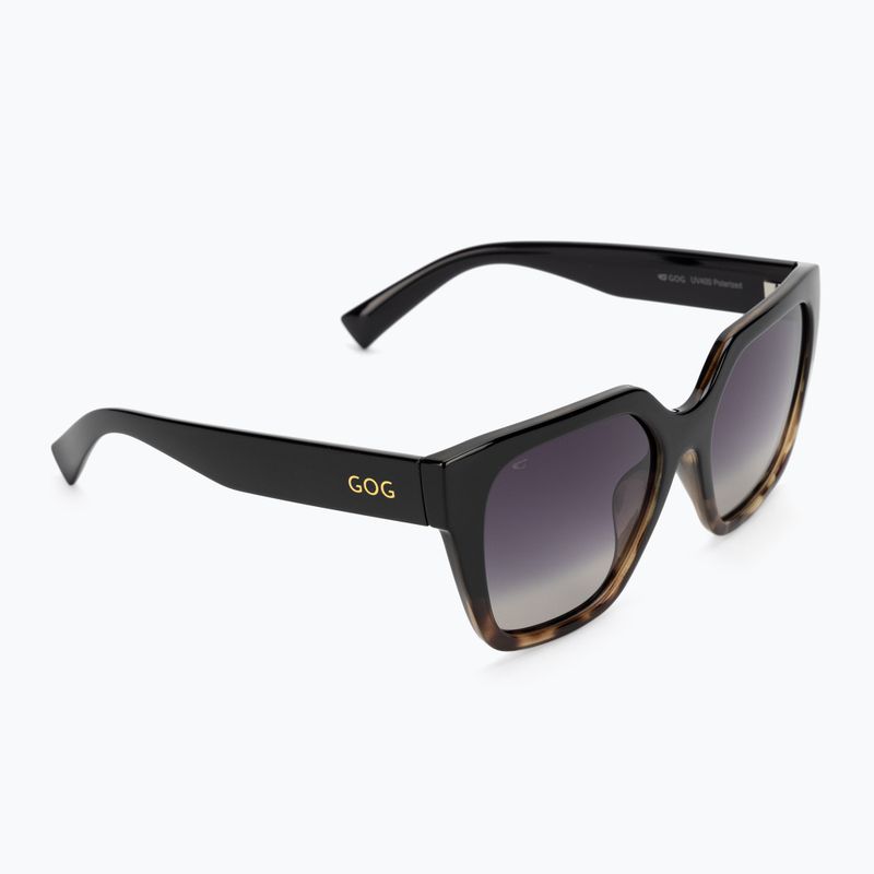 Occhiali da sole da donna GOG Hazel nero/marrone demi/fumo sfumato