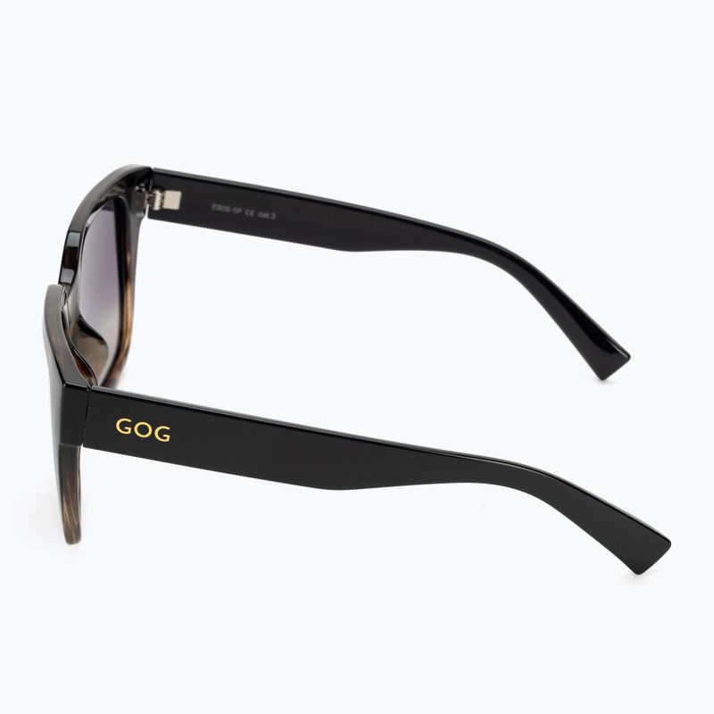 Occhiali da sole da donna GOG Hazel nero/marrone demi/fumo sfumato 4