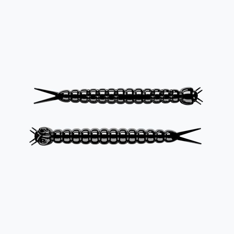 Libra Lures Slight Worm Krill esca in gomma 15 pezzi nero.