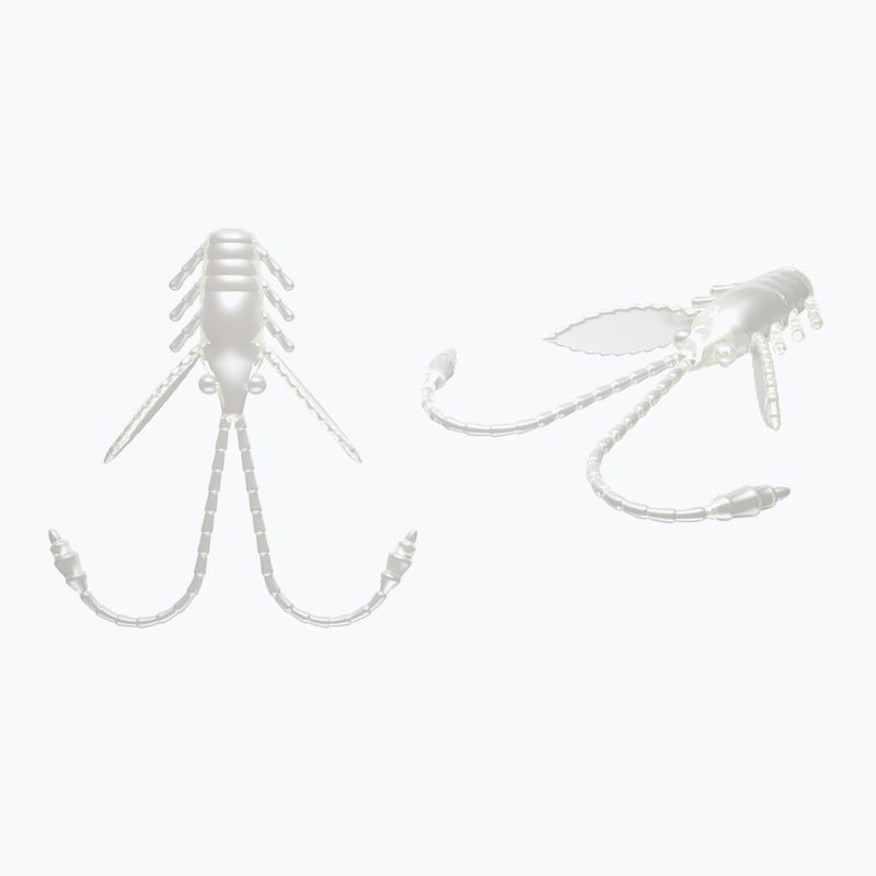 Libra Lures Pro Nymph Krill esca in gomma 15 pezzi argento perlato