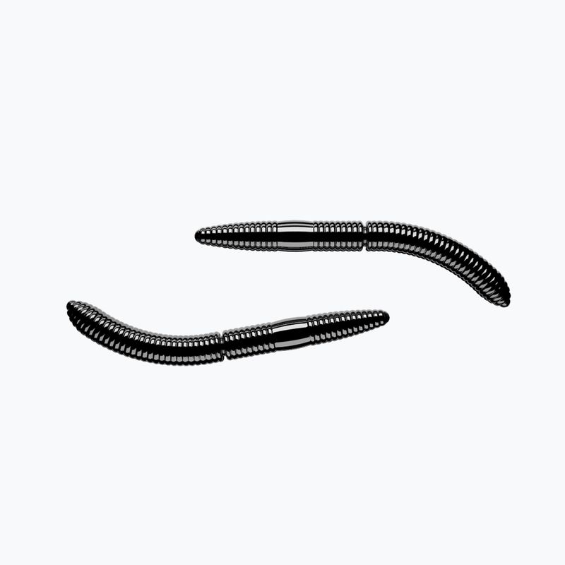Libra Lures Fatty D'Worm Krill esca in gomma 10 pezzi nero.