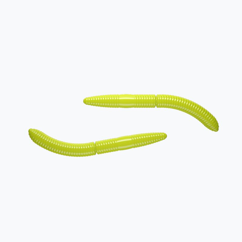 Libra Lures Fatty D'Worm Cheese esca in gomma 8 pezzi giallo caldo