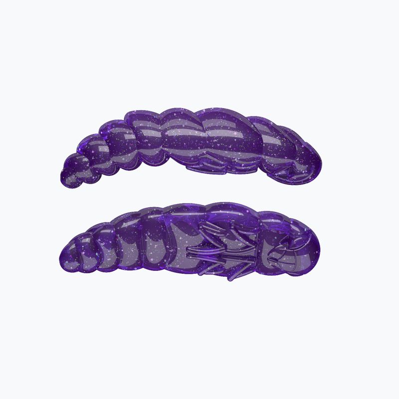 Libra Lures Largo Krill esca in gomma 10 pezzi viola con glitter