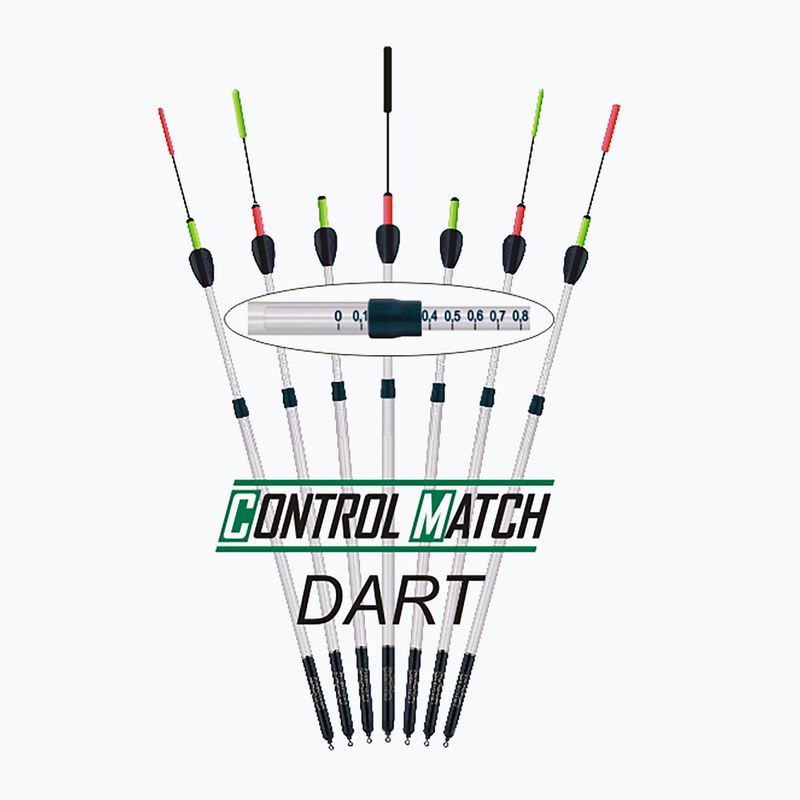 Cralusso Coltrol Match With Dart galleggiante waggler multicolore