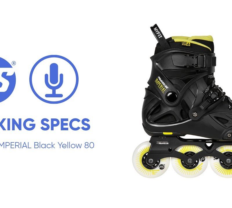 Pattini a rotelle Powerslide Imperial One 80 nero/giallo da uomo 16
