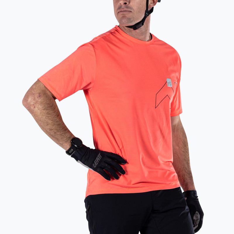 Maglia ciclismo Leatt MTB Trail 1.0 X-Flow uomo neon