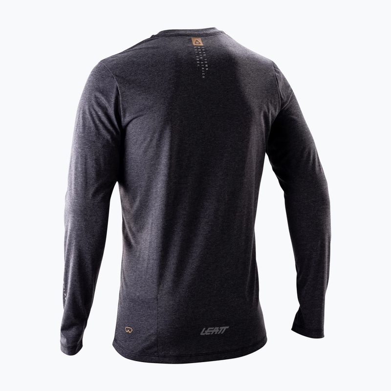 Maglia da ciclismo a manica lunga da uomo Leatt MTB Gravity 3.0 Ghost Black 2