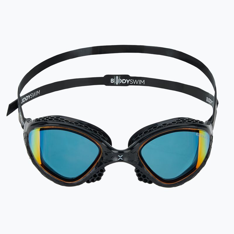 Occhiali da nuoto BuddySwim OzeanX Mirror nero/arancio 2