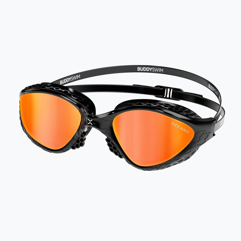 Occhiali da nuoto BuddySwim OzeanX Mirror nero/arancio