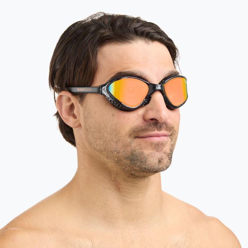 Occhiali da nuoto BuddySwim OzeanX Mirror nero/arancio 7