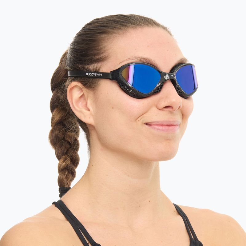Occhiali da nuoto BuddySwim OzeanX Mirror nero / blu 2