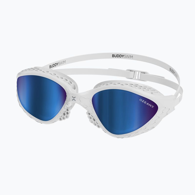 Occhiali da nuoto BuddySwim OzeanX Mirror bianco/blu