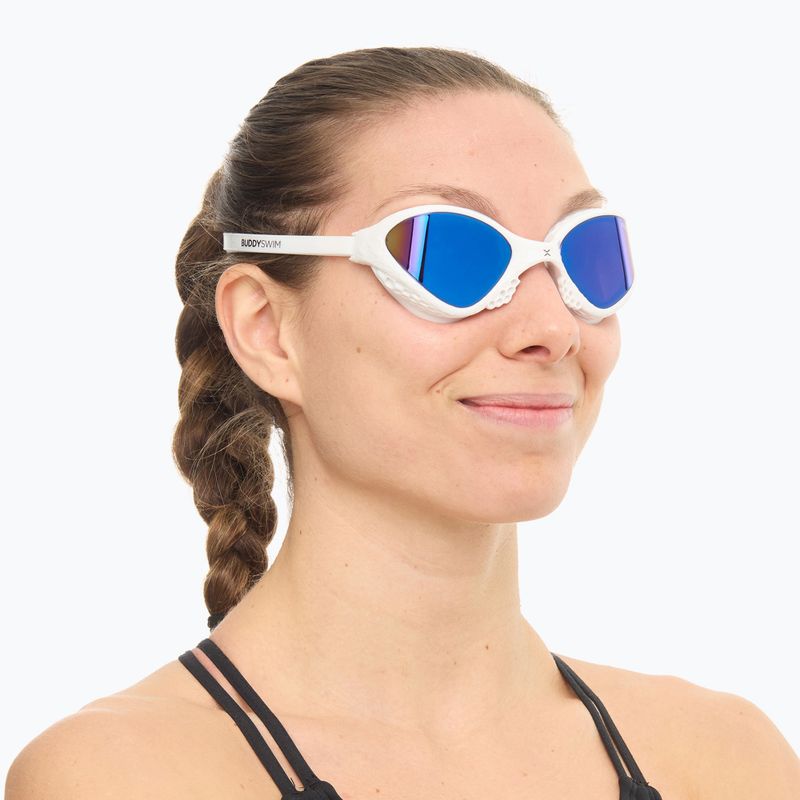 Occhiali da nuoto BuddySwim OzeanX Mirror bianco/blu 6