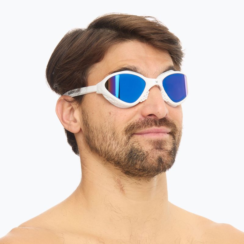 Occhiali da nuoto BuddySwim OzeanX Mirror bianco/blu 7