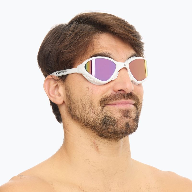 Occhialini da nuoto BuddySwim OzeanX Mirror bianco / iridium 3