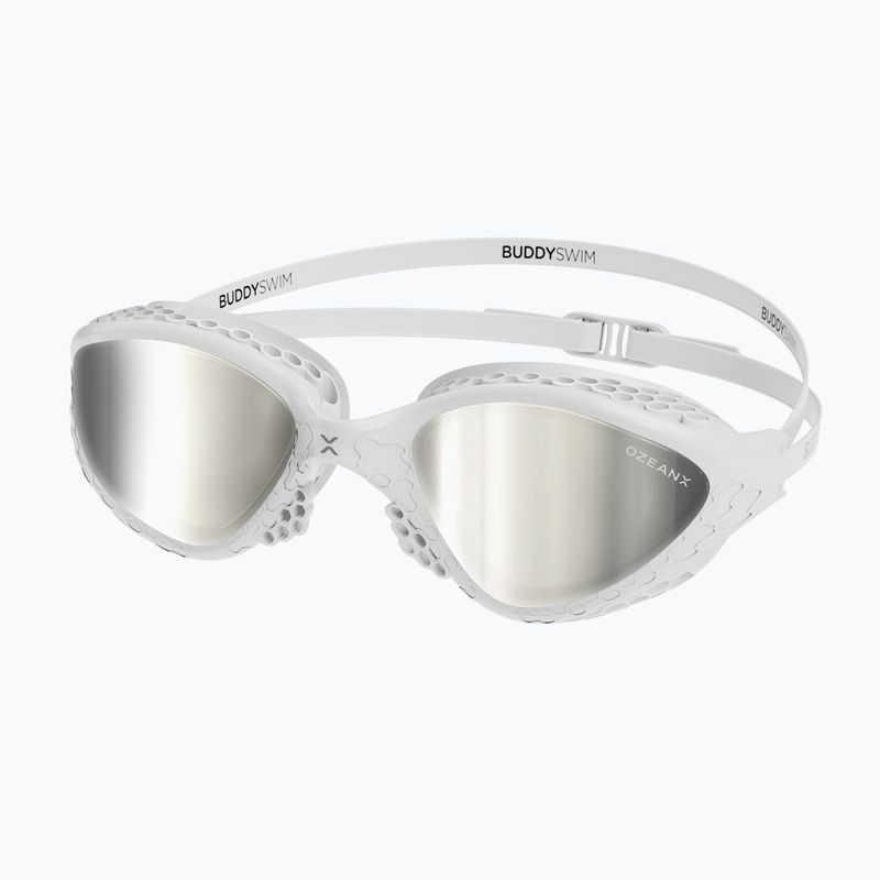 Occhiali da nuoto BuddySwim OzeanX Mirror bianco / argento