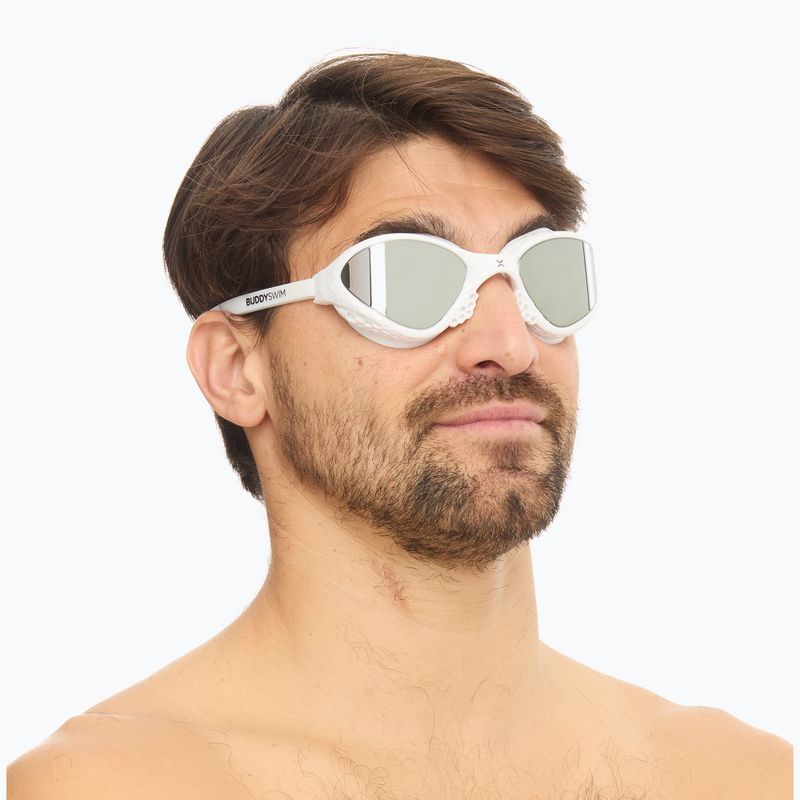 Occhiali da nuoto BuddySwim OzeanX Mirror bianco / argento 6