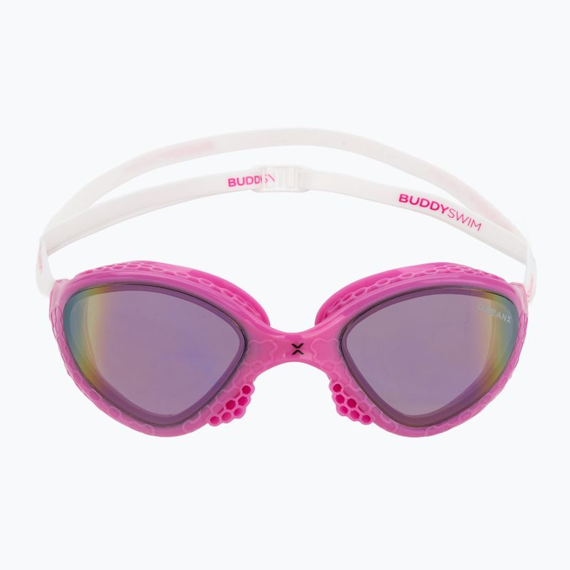 Occhialini da nuoto BuddySwim OzeanX Mirror pink/white/iridium 2