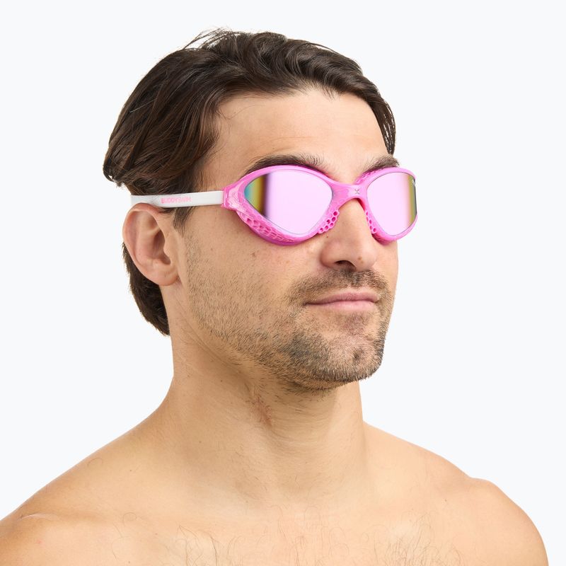 Occhialini da nuoto BuddySwim OzeanX Mirror pink/white/iridium 4