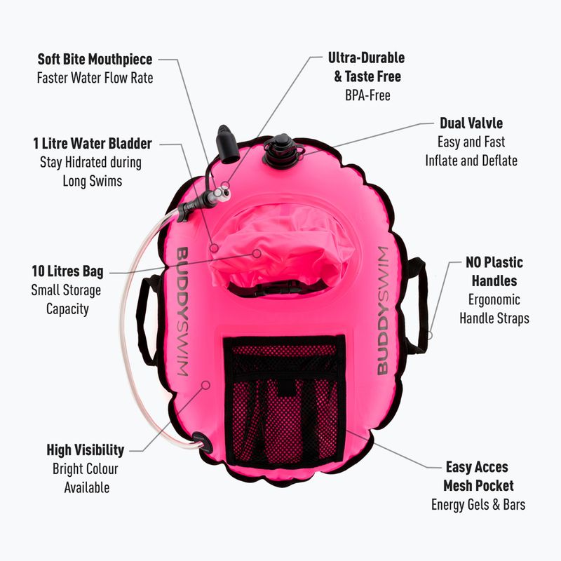Boa di sicurezza Buddyswim Hydrastation Pro 10 l pink 4