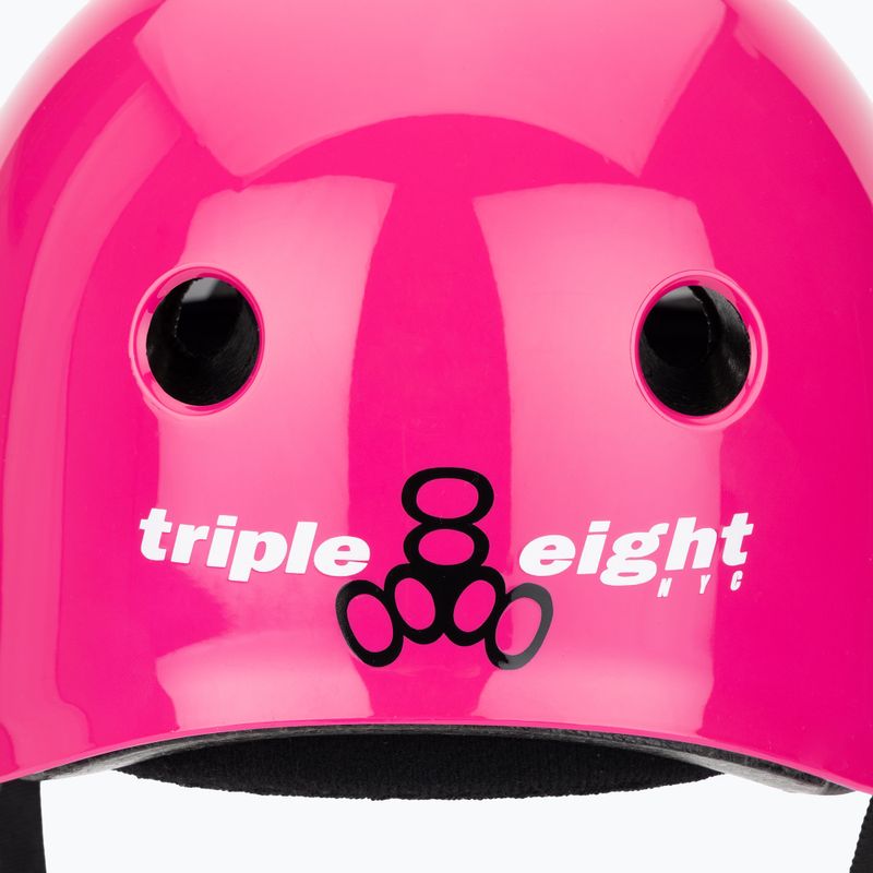 Triple Eight Il casco certificato Sweatsaver rosa lucido 7