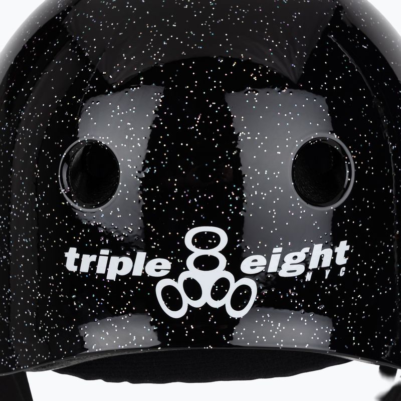 Triple Eight The Certified Sweatsaver casco nero glitterato 7
