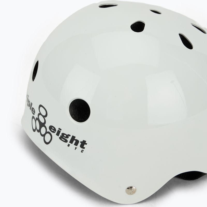 Casco da bambino Triple Eight Lil 8 Youth bianco lucido 7