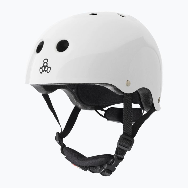 Casco da bambino Triple Eight Lil 8 Youth bianco lucido