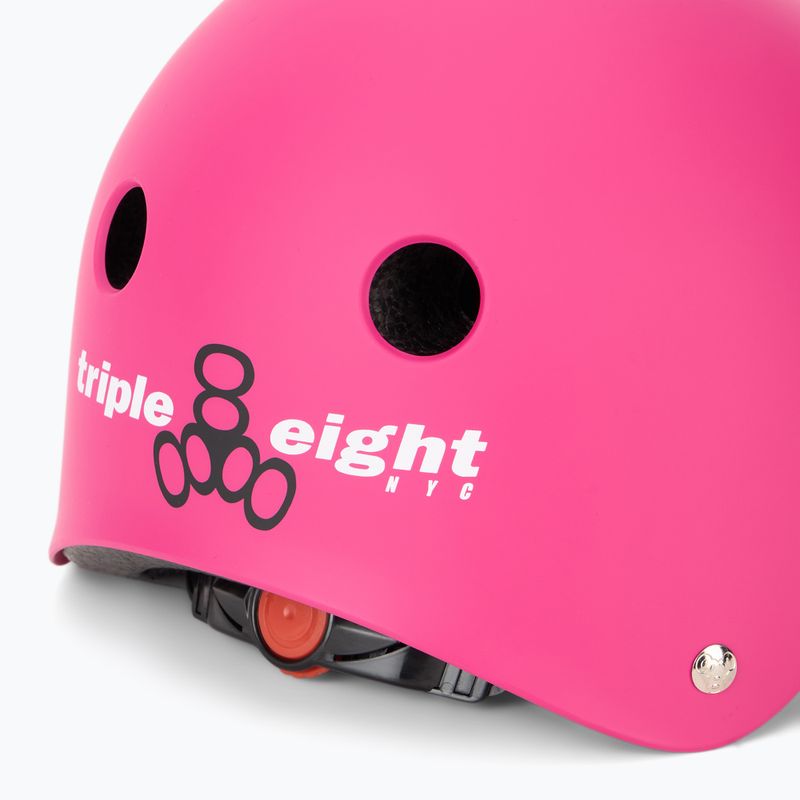 Casco per bambini Triple Eight Lil 8 Youth rosa neon opaco 8