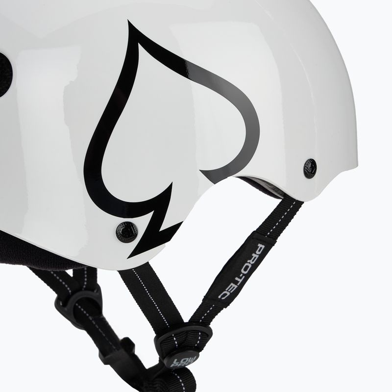 Casco Pro-Tec Low Pro bianco lucido 7