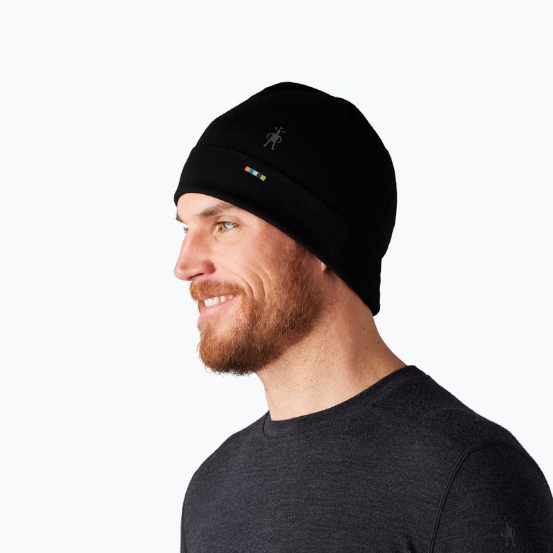 Berretto Smartwool Merino reversibile con polsino nero 7