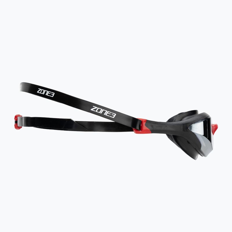 Occhialini da nuoto ZONE3 Volare Streamline Racing black/red/silver polarized mirror revo 3