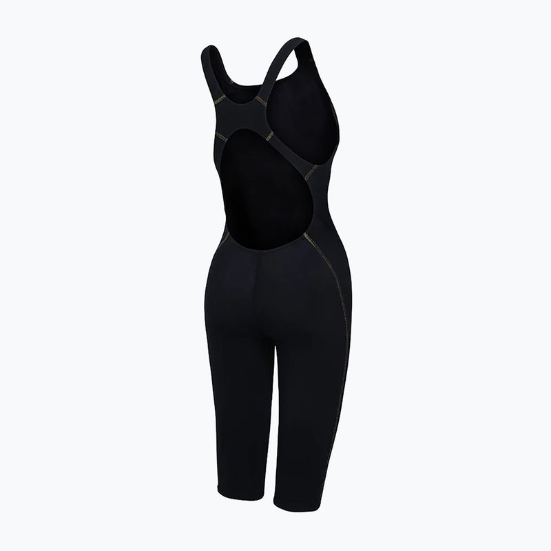 Costume da bagno intero da donna ZONE3 FINA Approved Performance Gold Kneeskin black/gold 2