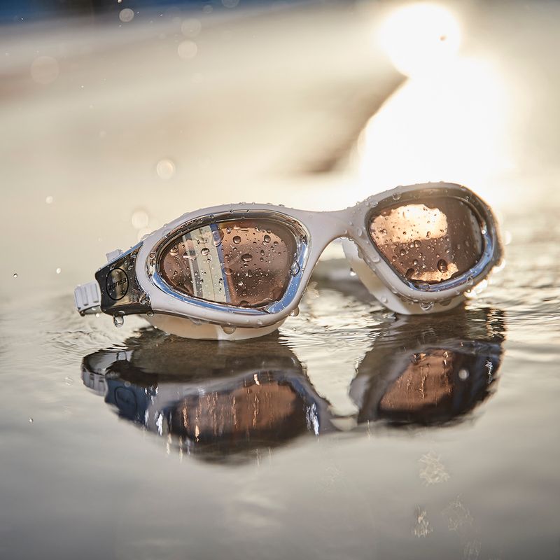 Occhiali da nuoto ZONE3 Vapour bianco/argento 10