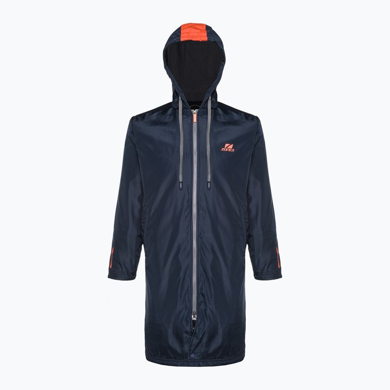 ZONE3 Robe Fleece Parka cappotto navy/grigio/arancio