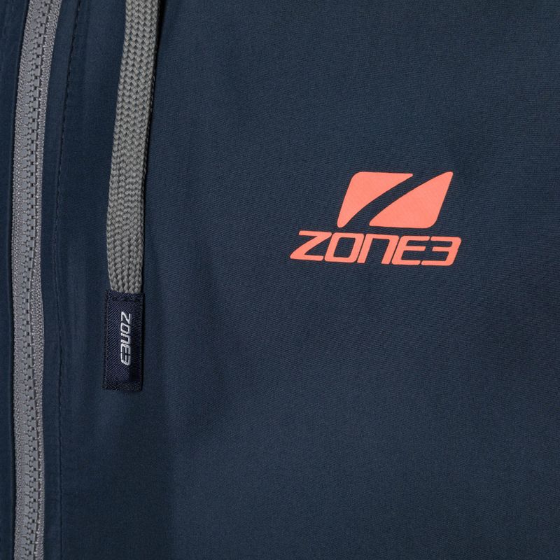 ZONE3 Robe Fleece Parka cappotto navy/grigio/arancio 3