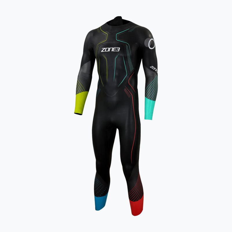 Uomo ZONE3 Aspire Limited Edition Triathlon Foam Print nero/gun metal/multi