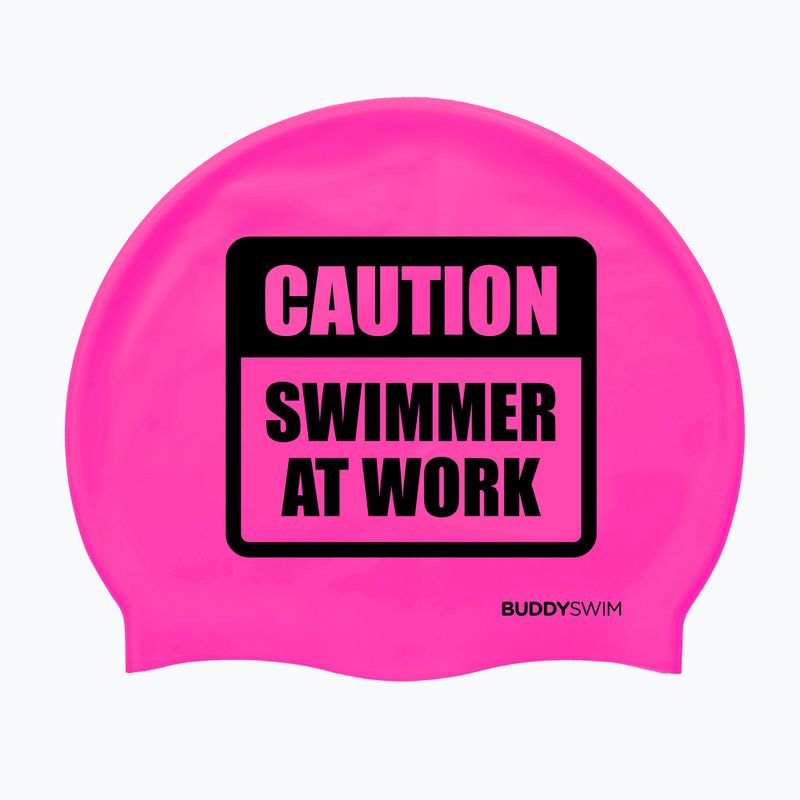 BuddySwim CSW Cuffia da nuoto in silicone rosa