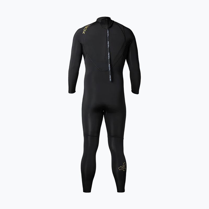 Muta da nuoto uomo Xcel Comp 4/3 mm Back Zip Full black 2