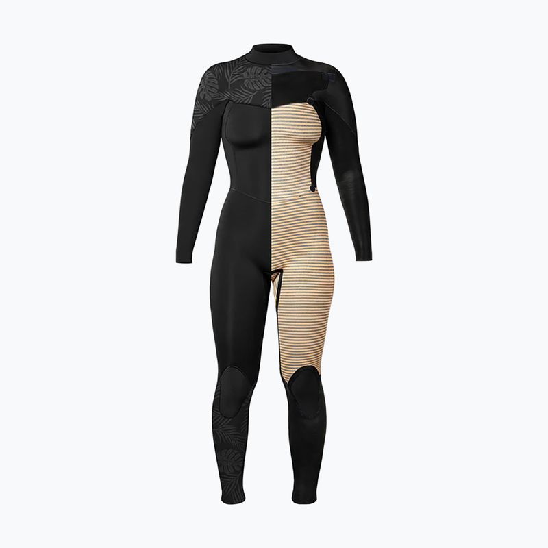 Muta da nuoto donna Xcel Comp 3/2 mm Full black/black palm/monstera print 4