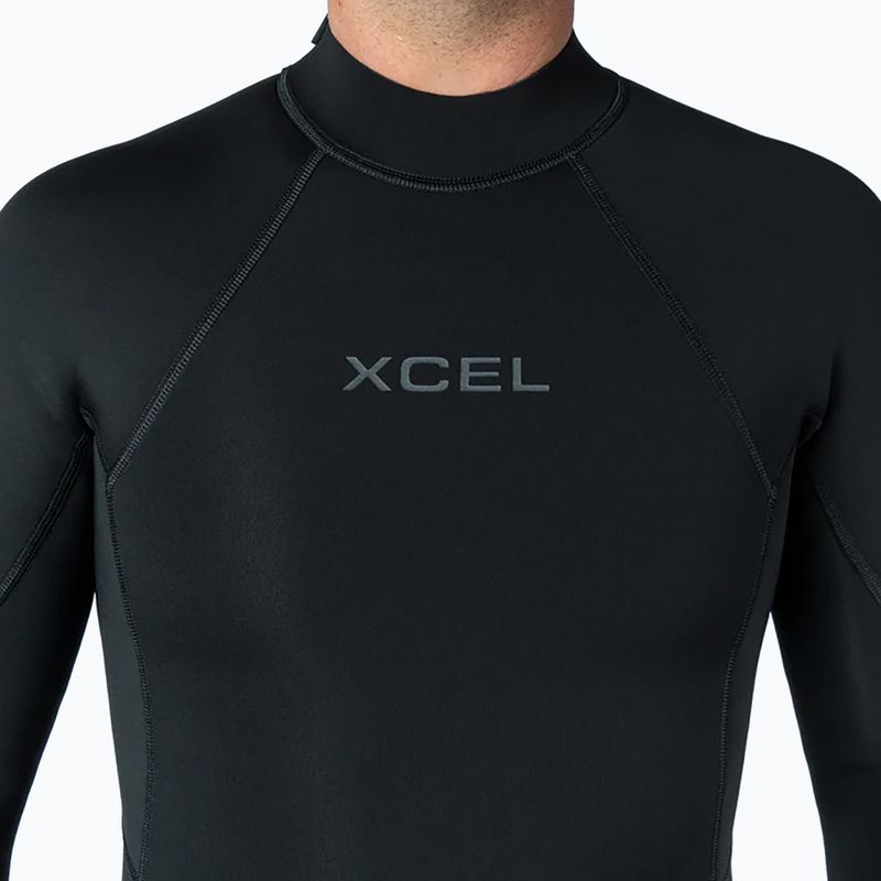 Muta da nuoto uomo Xcel Axis Back Zip Spring 2 mm LS black 5