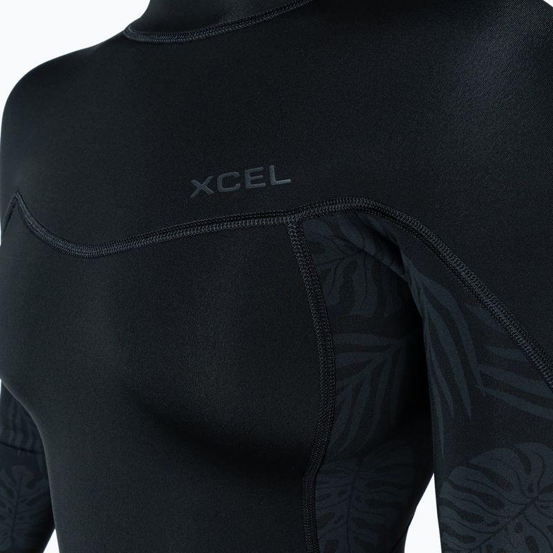 Muta da nuoto donna Xcel Axis Back Zip Spring 2 mm black/palm/monstera print 4