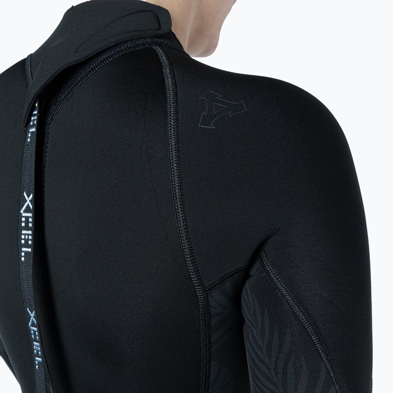 Muta da nuoto donna Xcel Axis Back Zip Spring 2 mm black/palm/monstera print 5